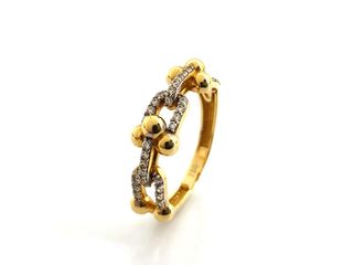 anillo oro 18k con circonita