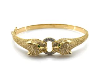 pulsera oro 18k con piedra con circonita