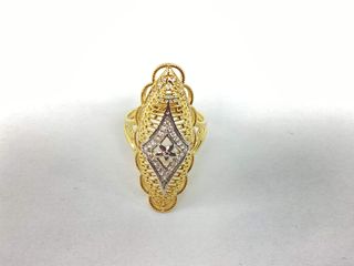 anillo oro 18k con piedra con circonita