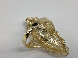 anillo oro 18k con piedra con circonita