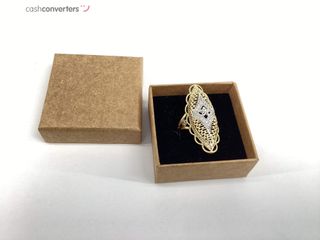 anillo oro 18k con piedra con circonita