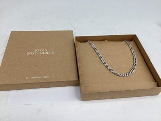 cadena plata 925mm con piedra con circonita 19.5cm