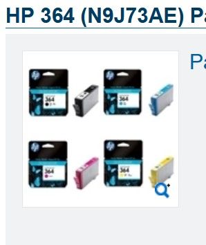 3 Cartuchos Tinta HP 364 (negro, amarillo, magent)