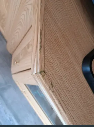 Mueble de Salón Madera y Cristal