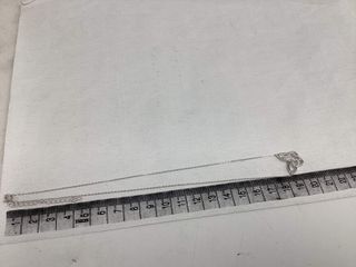 cadena plata 925mm con piedra con circonita 19 2.5cm