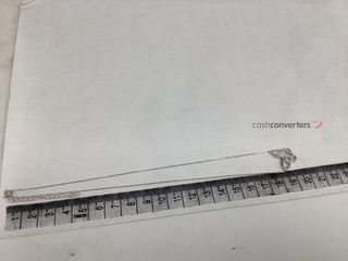 cadena plata 925mm con piedra con circonita 19 2.5cm
