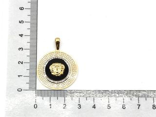 colgante oro 18k con piedra con circonita,onix
