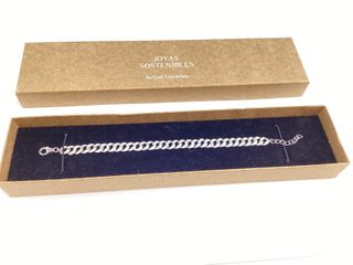 pulsera plata 925mm con piedra con circonita