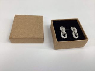 pendientes plata 925mm con piedra con circonita