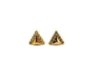 pendientes oro 18k con piedra con circonita