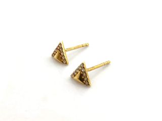 pendientes oro 18k con piedra con circonita