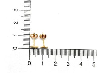 pendientes oro 18k con piedra con circonita