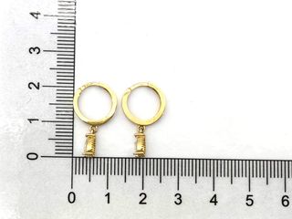argollas oro 18k con piedra con circonita