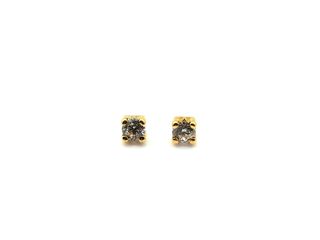 pendientes oro 18k con piedra con circonita
