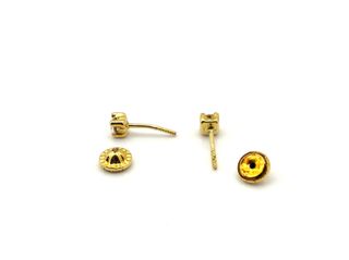 pendientes oro 18k con piedra con circonita