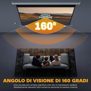 Pantalla de Proyector Motorizada de 100 Pulgadas 4K HD Formato 16:9, Pantalla de Proyector Motorizada Eléctrica con Control Remoto, Pantalla de Videoproyector para Casa, Cine, Oficina, Hogar, 251X...