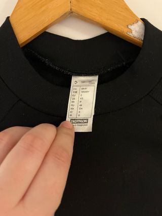 Camiseta térmica Wed'ze negra talla S