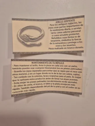 Anillo Serpiente Réplica Museo Ajustable