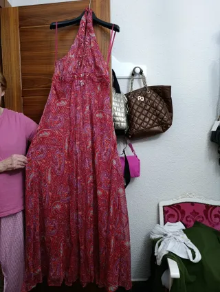 Vestido largo fiesta paisley