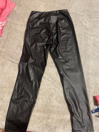 Leggings de cuero negros