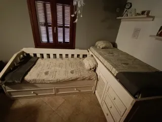 Cama nido con cajones y colchón