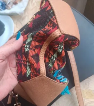 Bolso Teria Yabar Multicolor y Marrón,