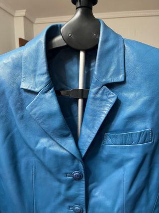 Chaqueta de piel AMBIT S.L azul mujer