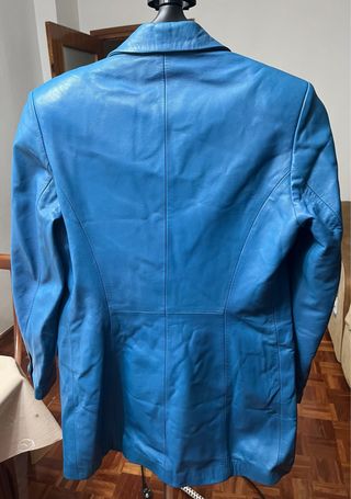 Chaqueta de piel AMBIT S.L azul mujer