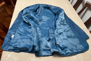 Chaqueta de piel AMBIT S.L azul mujer