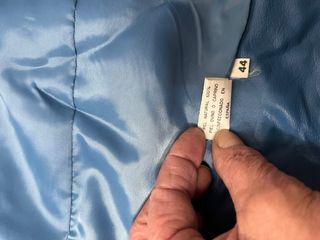 Chaqueta de piel AMBIT S.L azul mujer