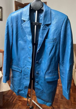 Chaqueta de piel AMBIT S.L azul mujer