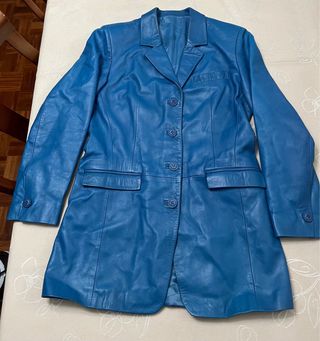 Chaqueta de piel AMBIT S.L azul mujer