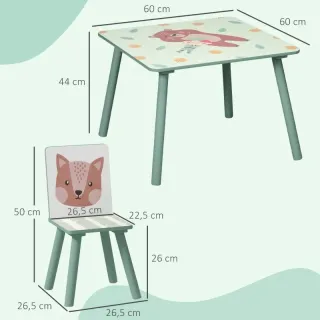 Mesa y 2 Sillas Infantiles