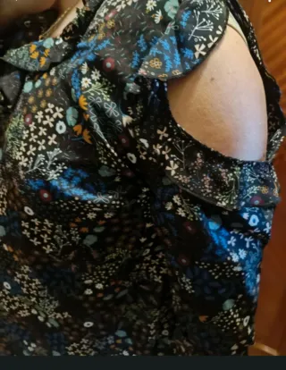 Vestido gasa estampado floral