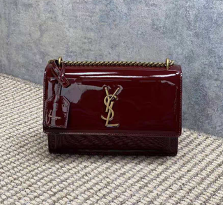 Bolso YSL Sunset Charol Rojo