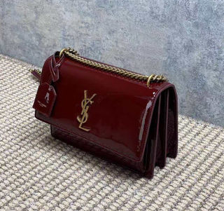 Bolso YSL Sunset Charol Rojo