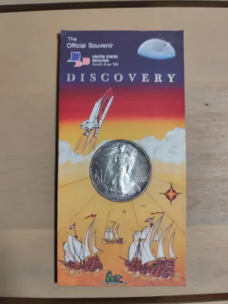 Moneda Plata Eagle Expo 92 UDA