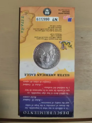 Moneda Plata Eagle Expo 92 UDA