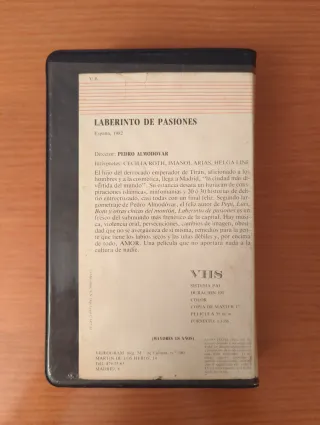 VHS Laberinto de Pasiones (Adulto/Romance)