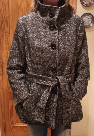 Chaquetón Talla 44 Negro/Gris