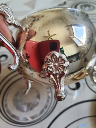 Zuccheriera e lattiera vintage metallo argentato