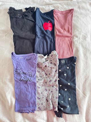 Lote 6 camisetas niña