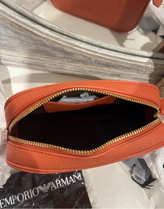 Bolso Armani Naranja Piel Texturizada