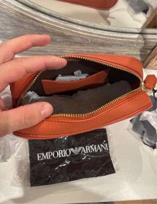 Bolso Armani Naranja Piel Texturizada