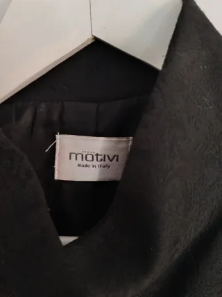 Giacca Motivi Nera Bottoni Gioiello Tg L