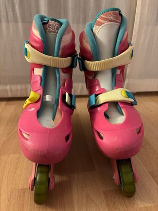 Patines en línea rosas Decathlon Talla 32