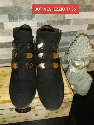 Botines Ezzio Negros Talla 36