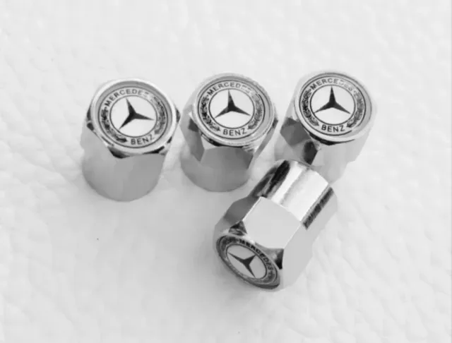 Mercedes 4 Tapones Valvula para Neumaticos Llantas