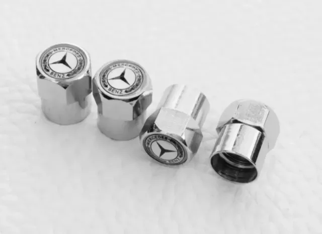 Mercedes 4 Tapones Valvula para Neumaticos Llantas