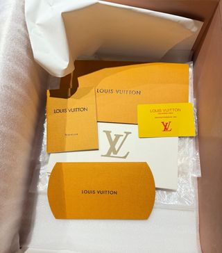 Scatola scarpe Louis Vuitton vuota arancione